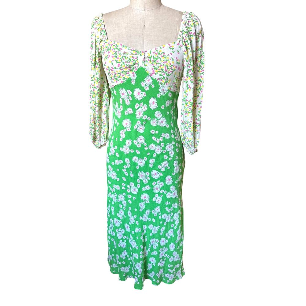 Rixo For Target  Floral Daisy Print Springy Midi Dress Size 6